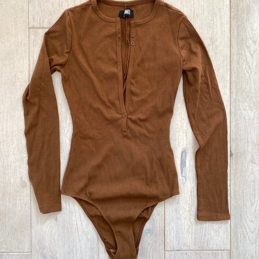 REFORMATION x JEANNE DAMAS Encina rib Bodysuit 🤎